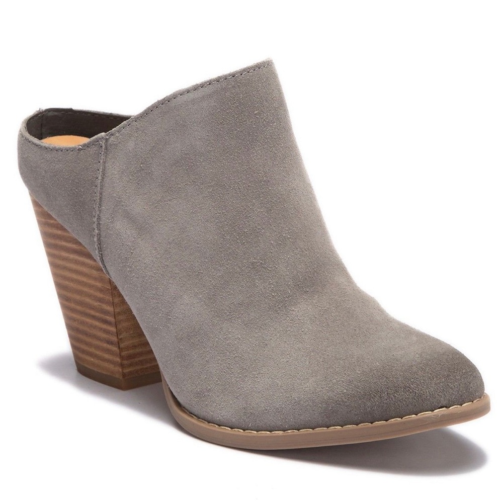 Dolce Vita Houston Stacked Heel Mule, Grey, Size 5